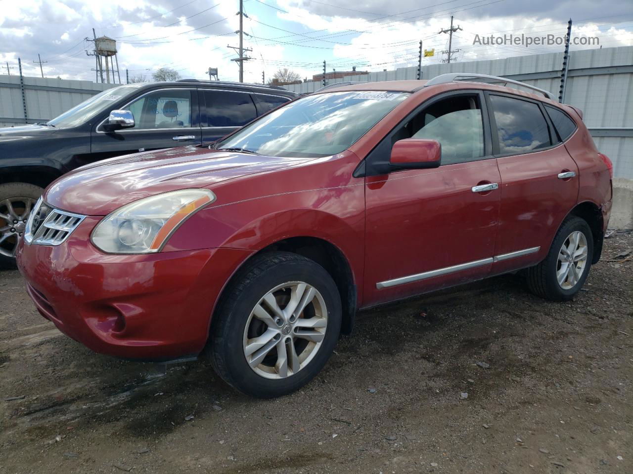 2012 Nissan Rogue S Red vin: JN8AS5MV4CW354403