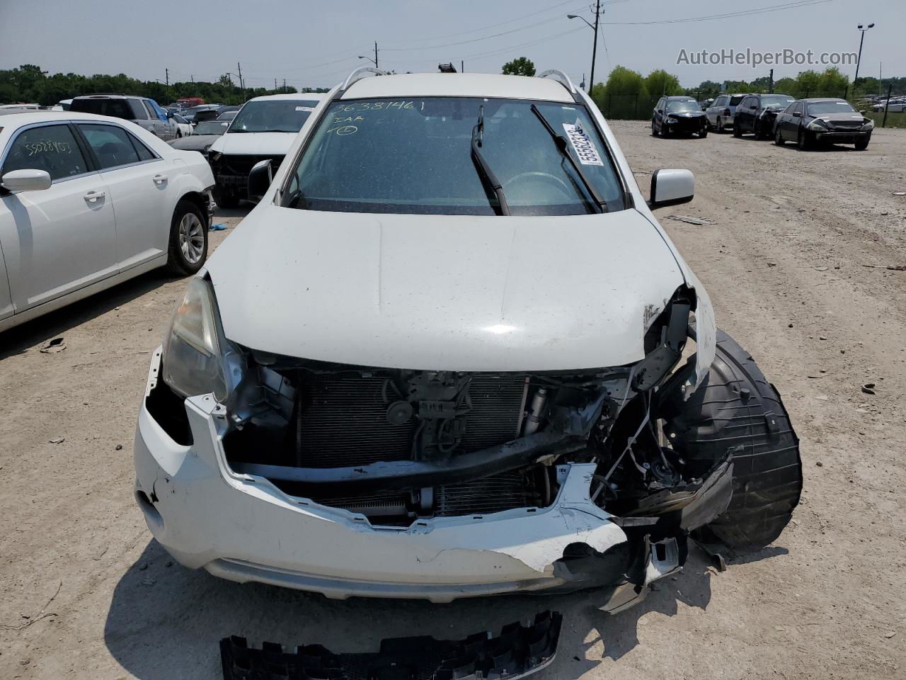 2012 Nissan Rogue S White vin: JN8AS5MV4CW356345