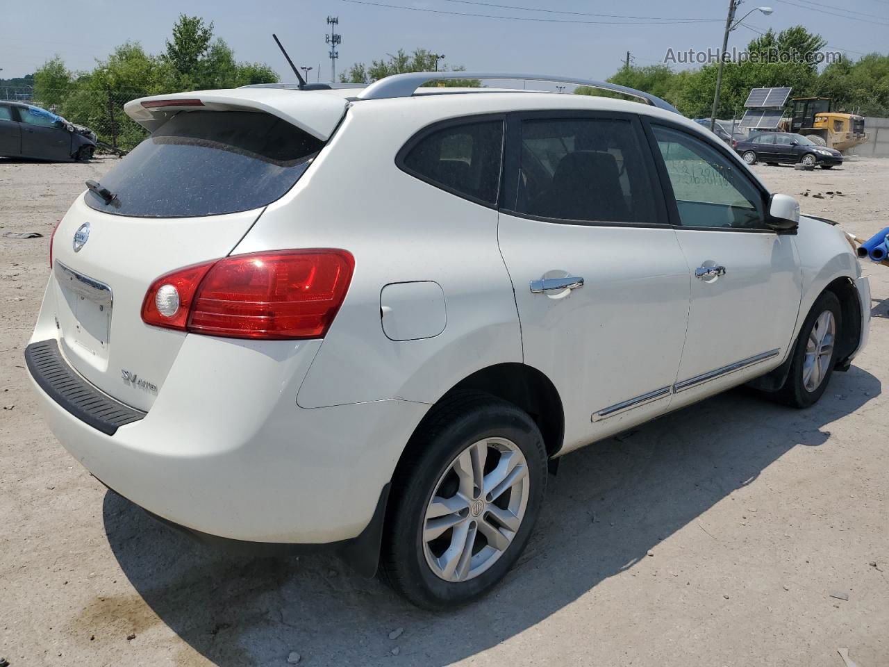 2012 Nissan Rogue S White vin: JN8AS5MV4CW356345