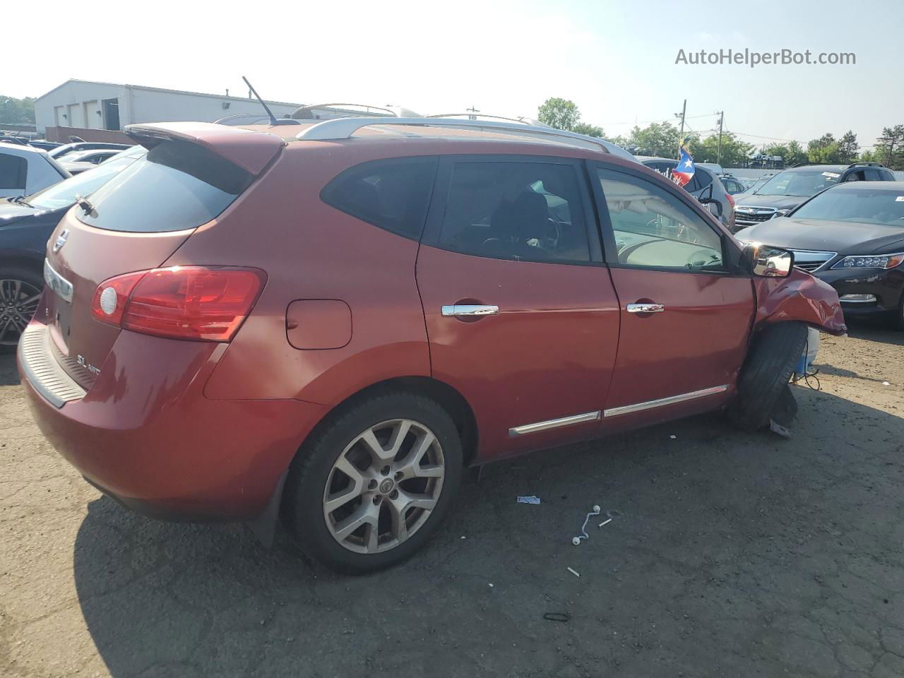 2012 Nissan Rogue S Red vin: JN8AS5MV4CW364445