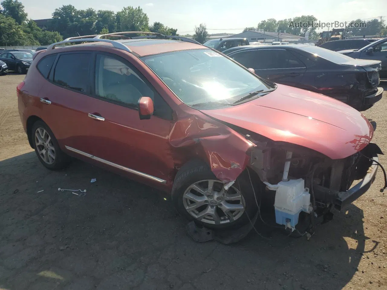 2012 Nissan Rogue S Red vin: JN8AS5MV4CW364445