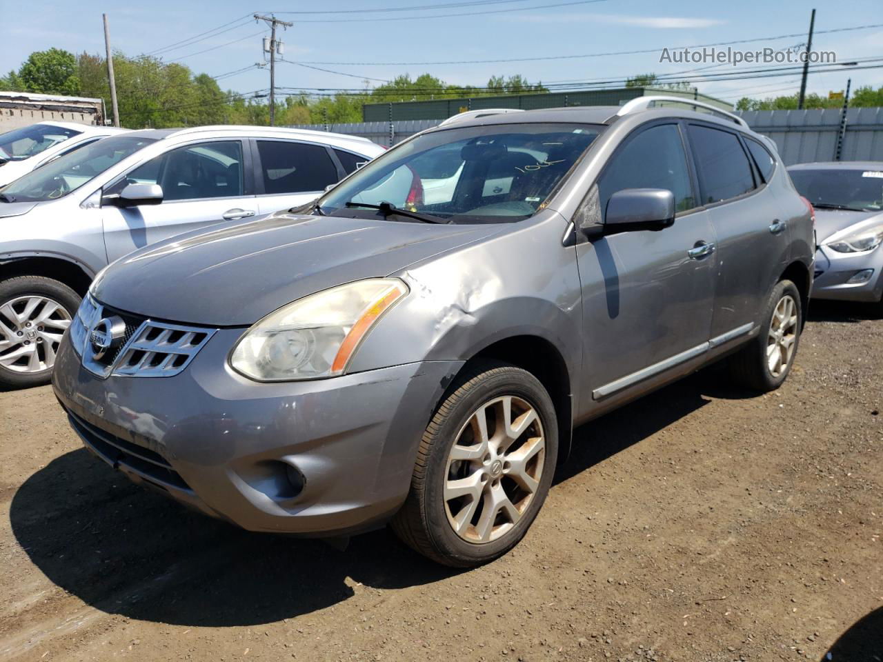 2012 Nissan Rogue S Gray vin: JN8AS5MV4CW370990