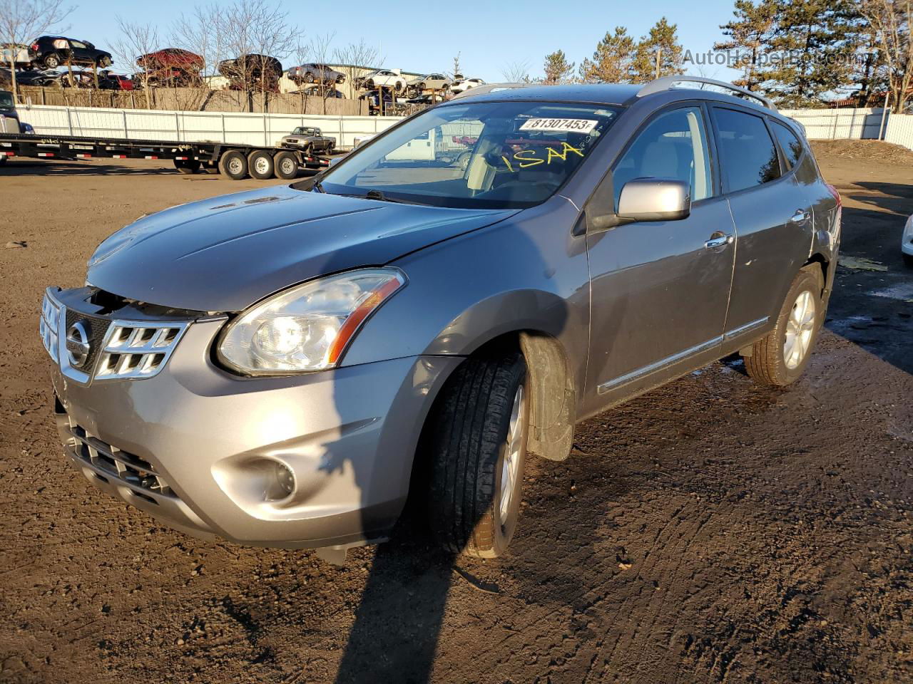 2012 Nissan Rogue S Gray vin: JN8AS5MV4CW373789