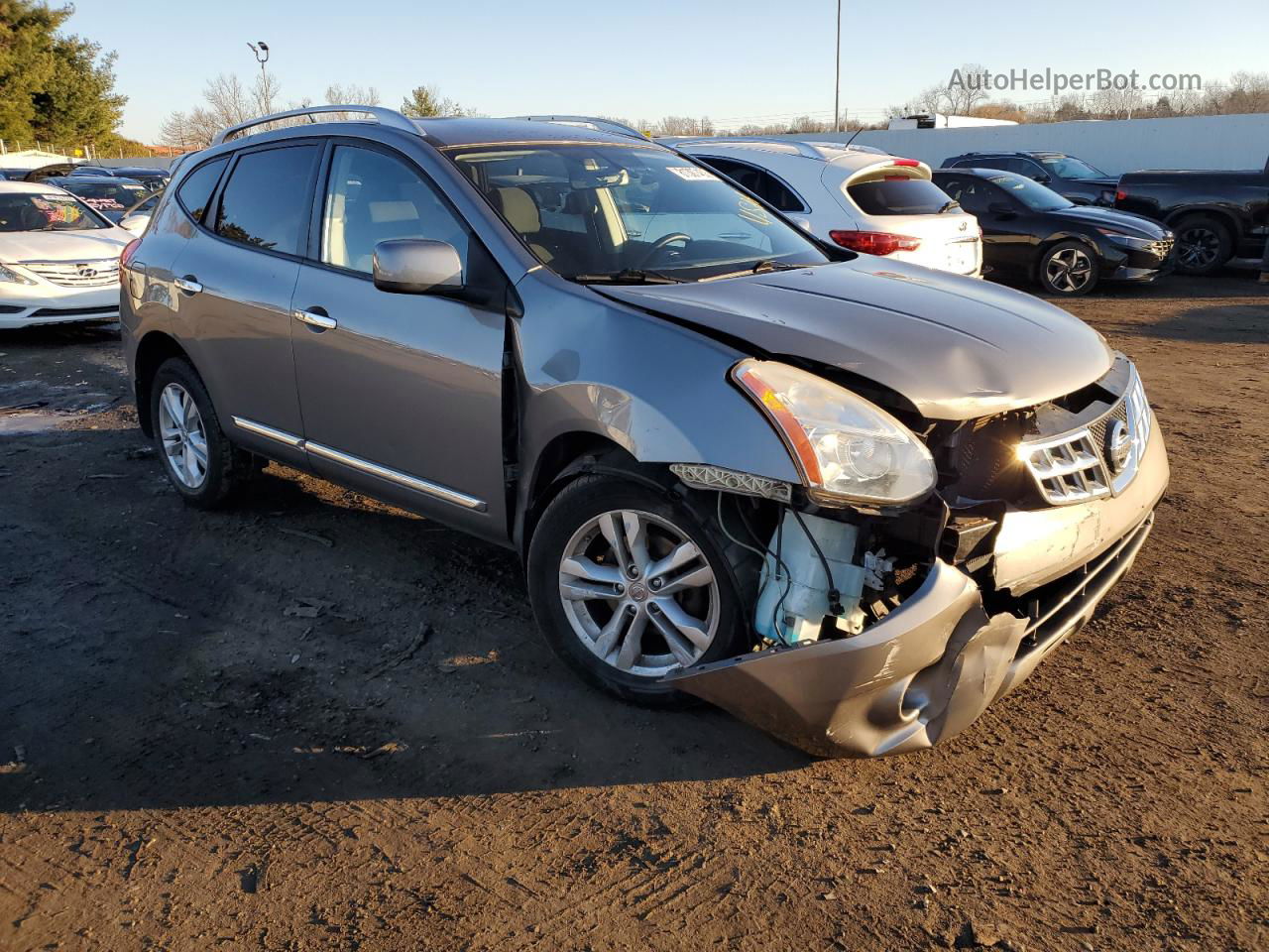 2012 Nissan Rogue S Gray vin: JN8AS5MV4CW373789