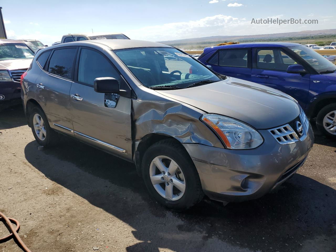 2012 Nissan Rogue S Gray vin: JN8AS5MV4CW392844