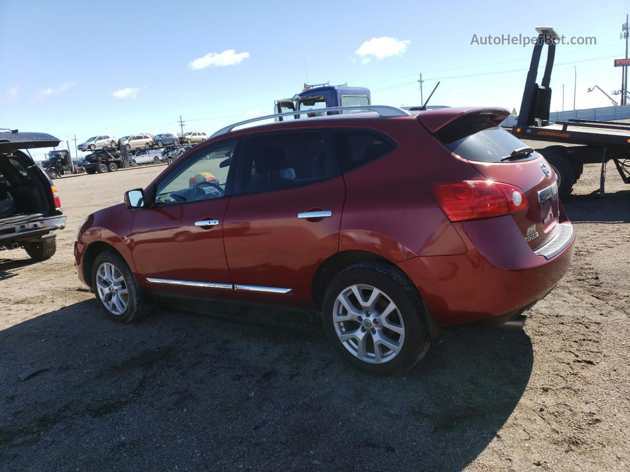 2012 Nissan Rogue S Red vin: JN8AS5MV4CW402112