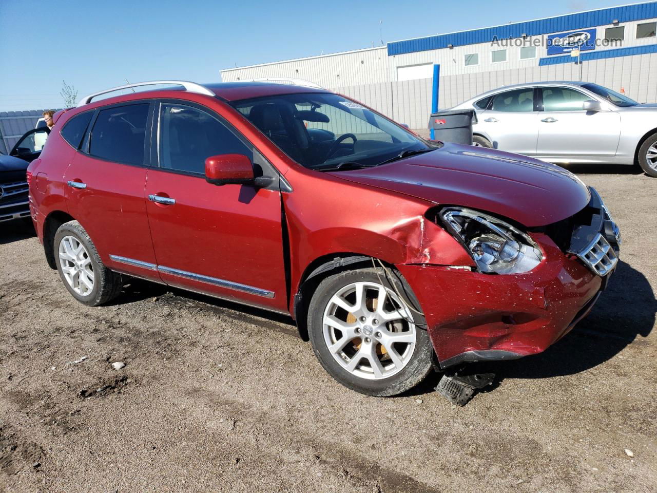 2012 Nissan Rogue S Red vin: JN8AS5MV4CW402112