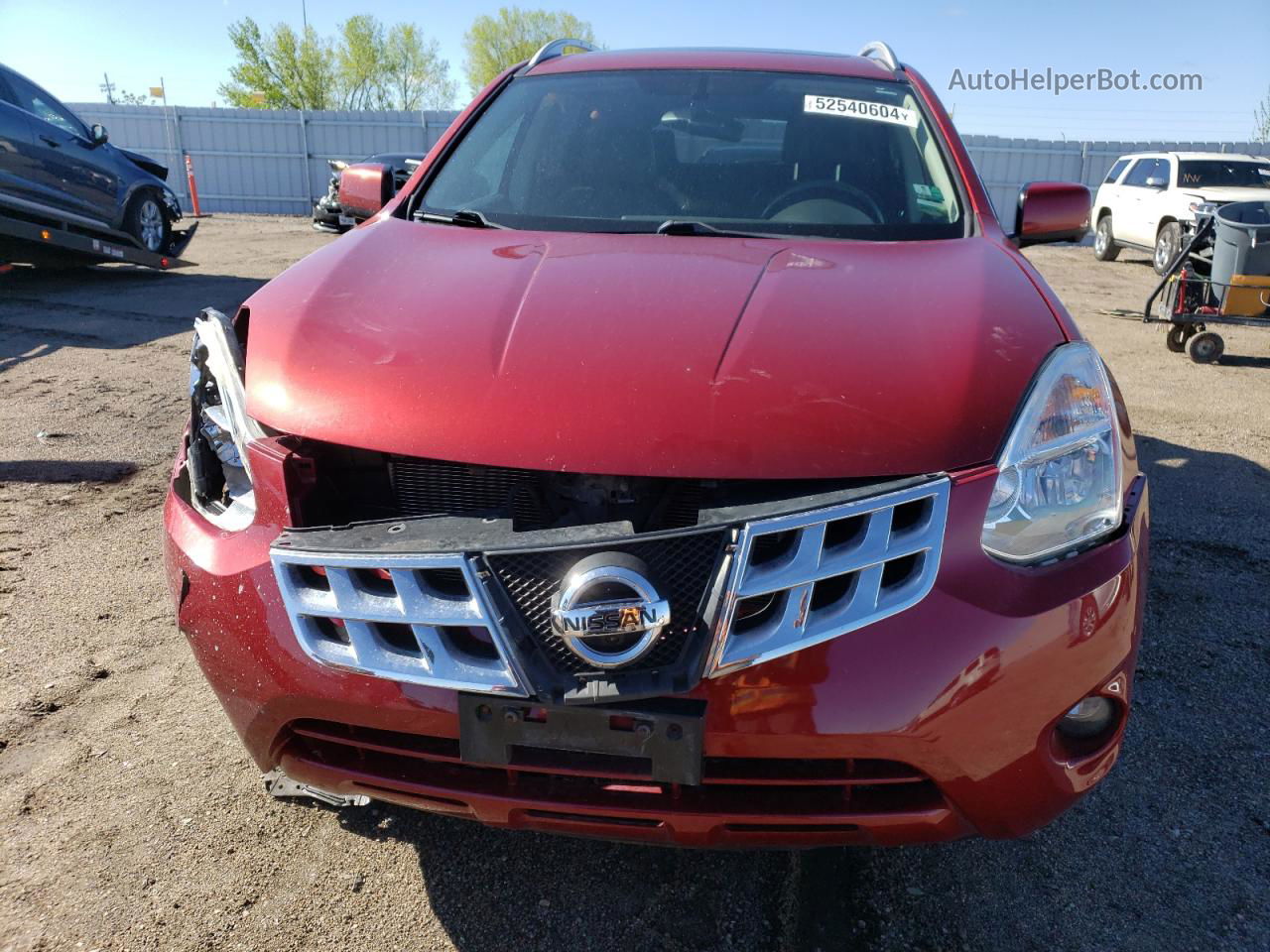 2012 Nissan Rogue S Red vin: JN8AS5MV4CW402112