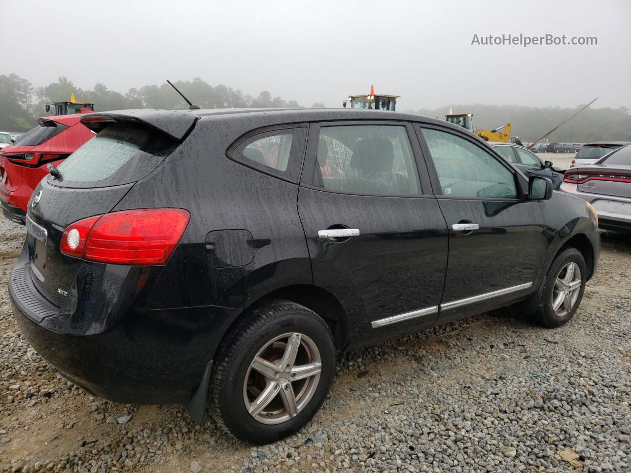 2012 Nissan Rogue S Black vin: JN8AS5MV4CW411411