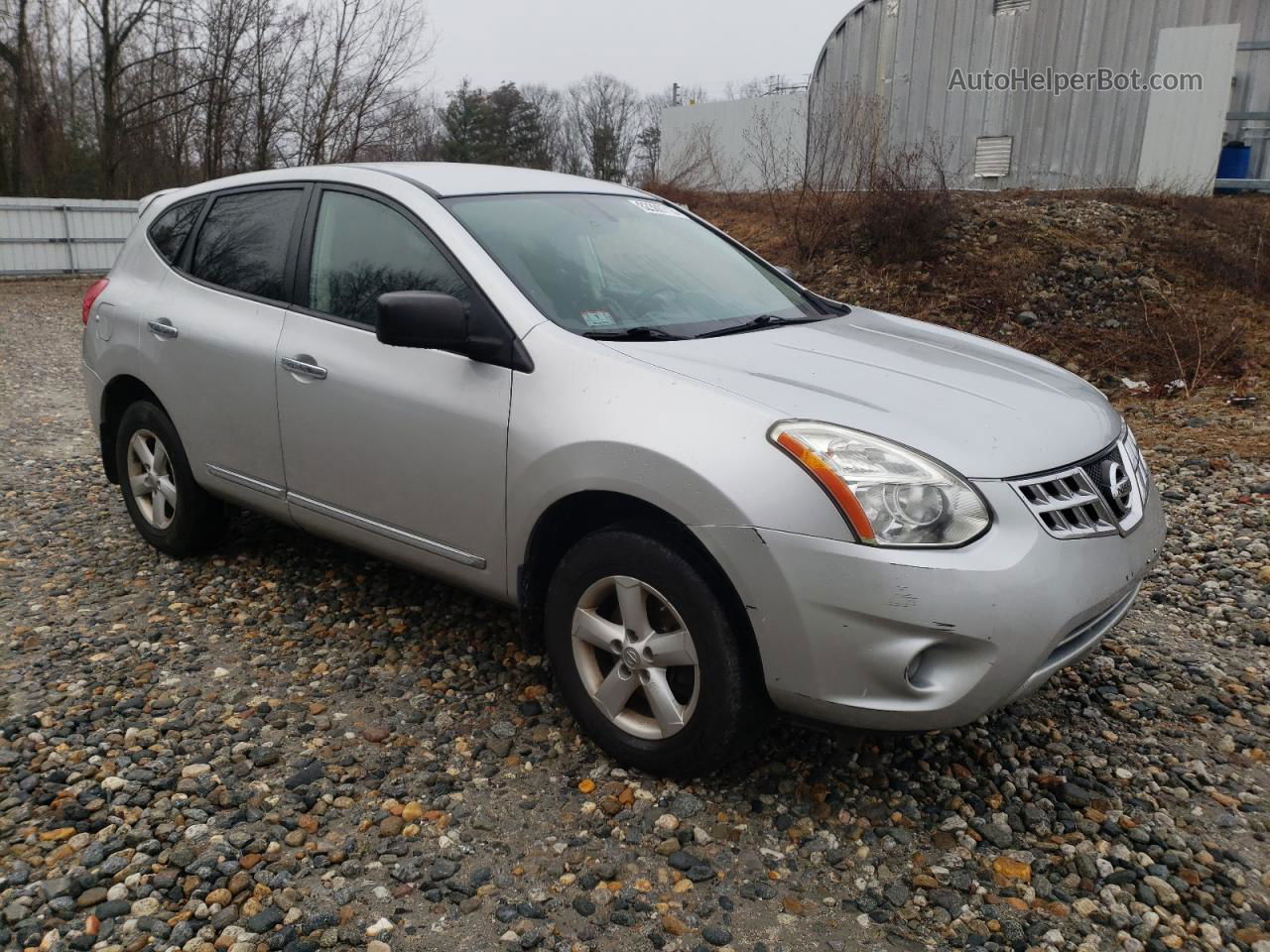 2012 Nissan Rogue S Silver vin: JN8AS5MV4CW703110