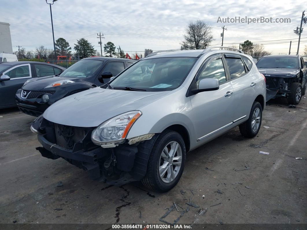 2012 Nissan Rogue Sv Silver vin: JN8AS5MV4CW706234