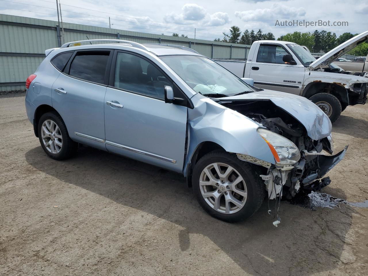 2012 Nissan Rogue S Синий vin: JN8AS5MV5CW380802