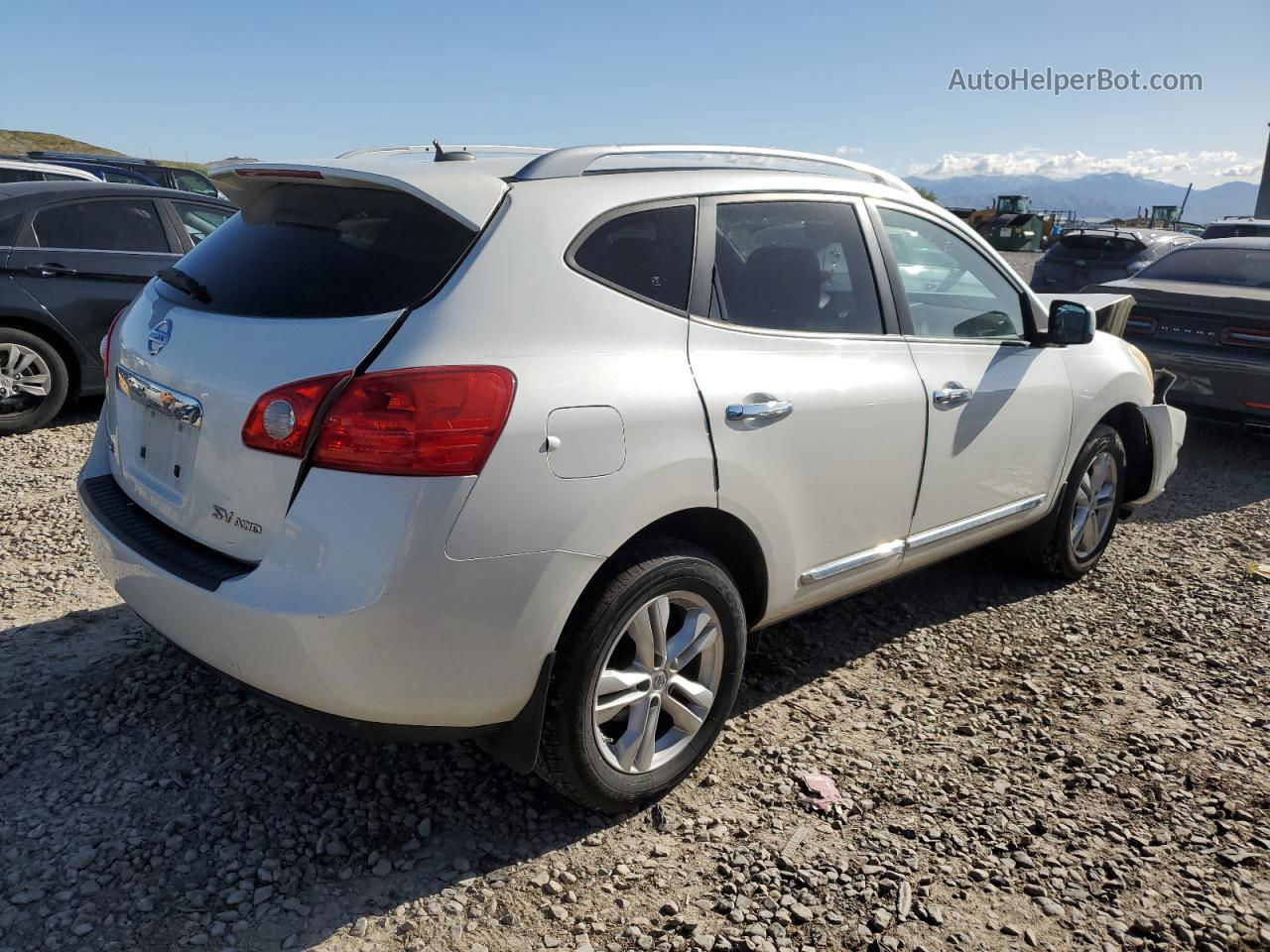 2012 Nissan Rogue S White vin: JN8AS5MV5CW405343