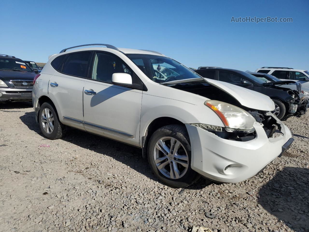 2012 Nissan Rogue S Белый vin: JN8AS5MV5CW405343