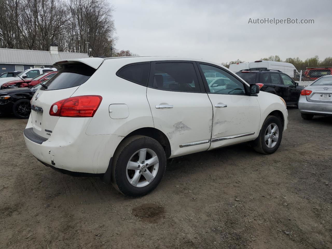 2012 Nissan Rogue S White vin: JN8AS5MV5CW413829