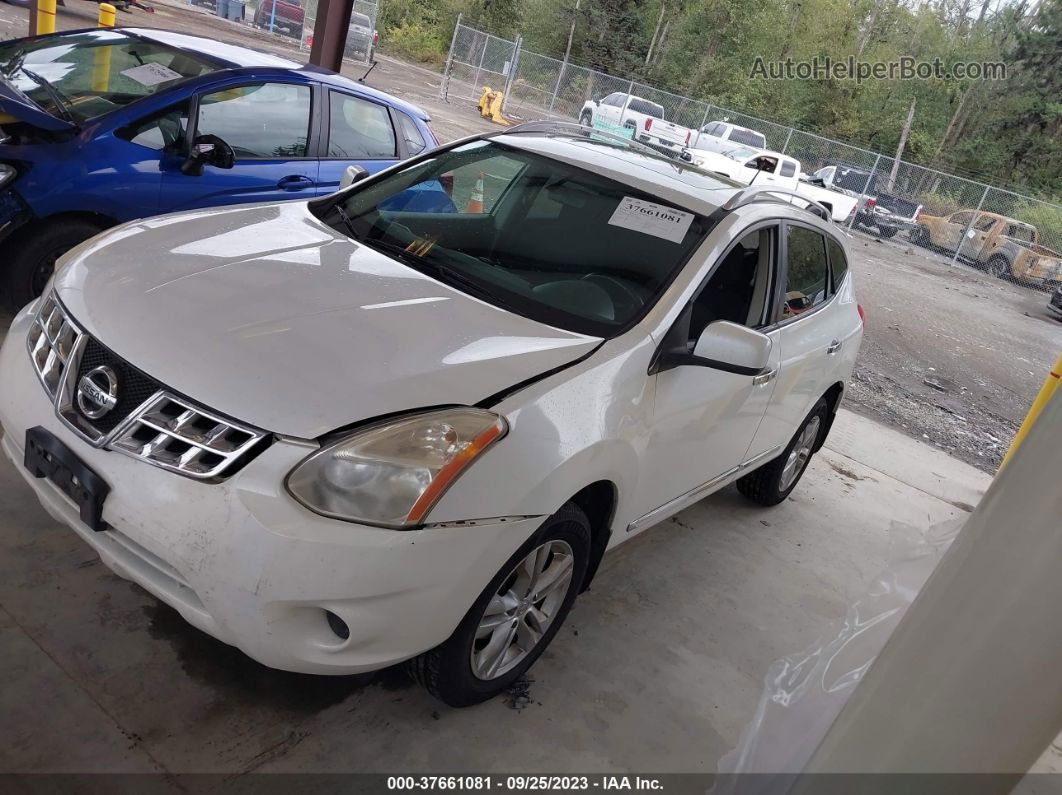 2012 Nissan Rogue Sv White vin: JN8AS5MV5CW420408