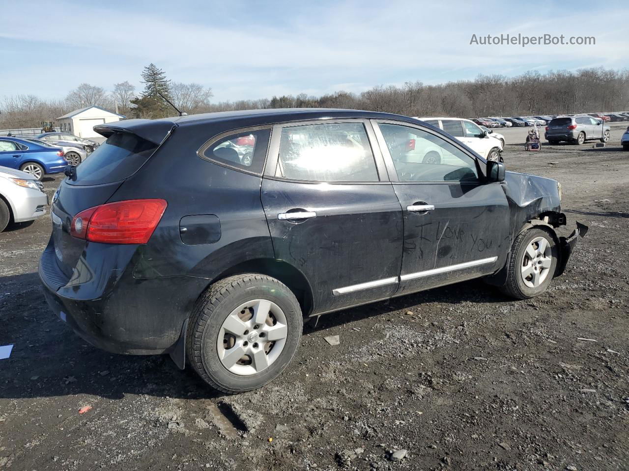 2012 Nissan Rogue S Black vin: JN8AS5MV5CW711944