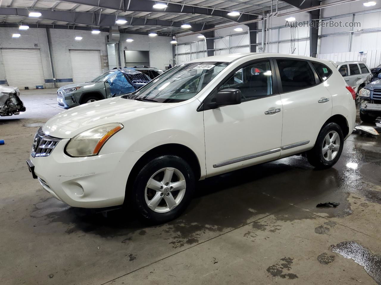 2012 Nissan Rogue S White vin: JN8AS5MV6CW355908