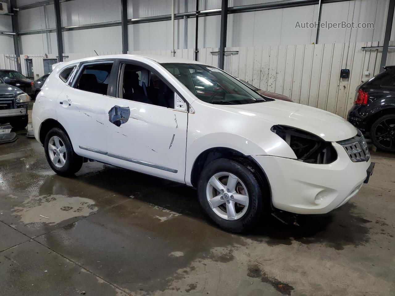 2012 Nissan Rogue S White vin: JN8AS5MV6CW355908