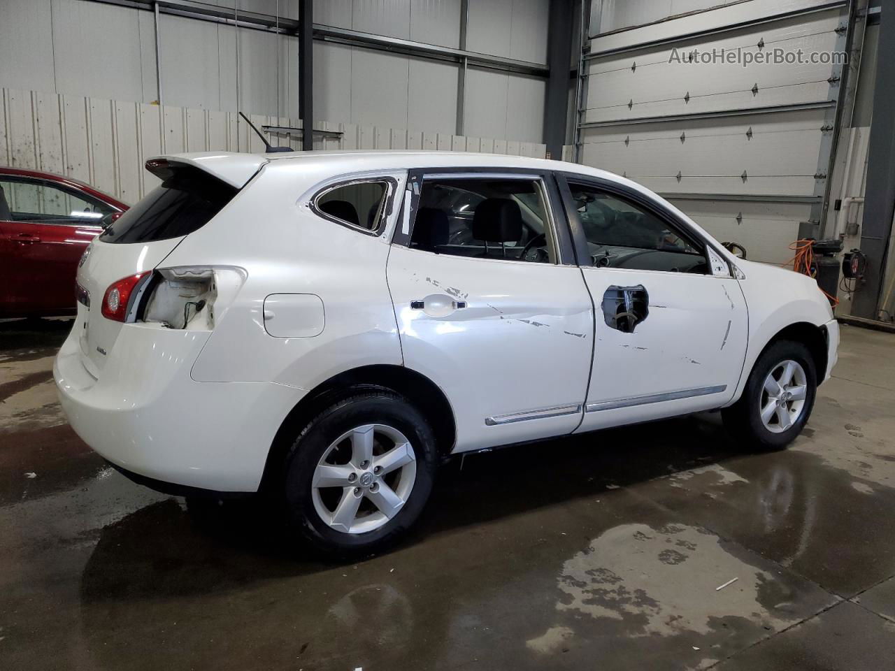 2012 Nissan Rogue S White vin: JN8AS5MV6CW355908