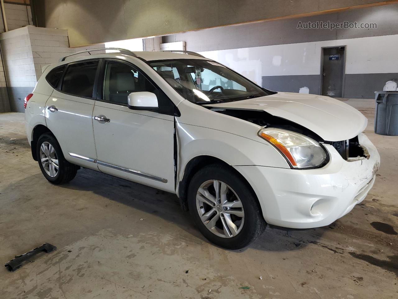 2012 Nissan Rogue S White vin: JN8AS5MV6CW362339