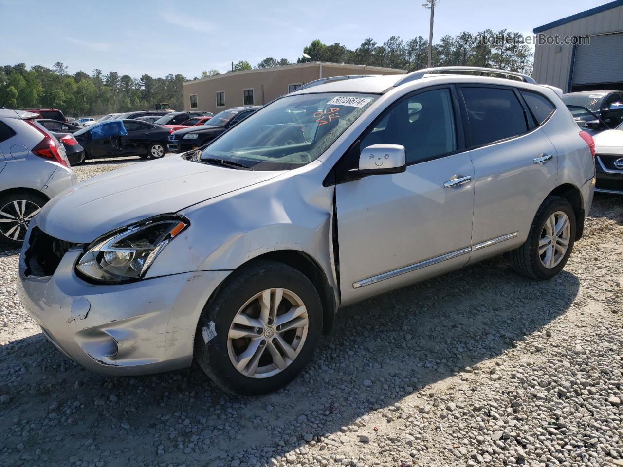 2012 Nissan Rogue S Silver vin: JN8AS5MV6CW363474