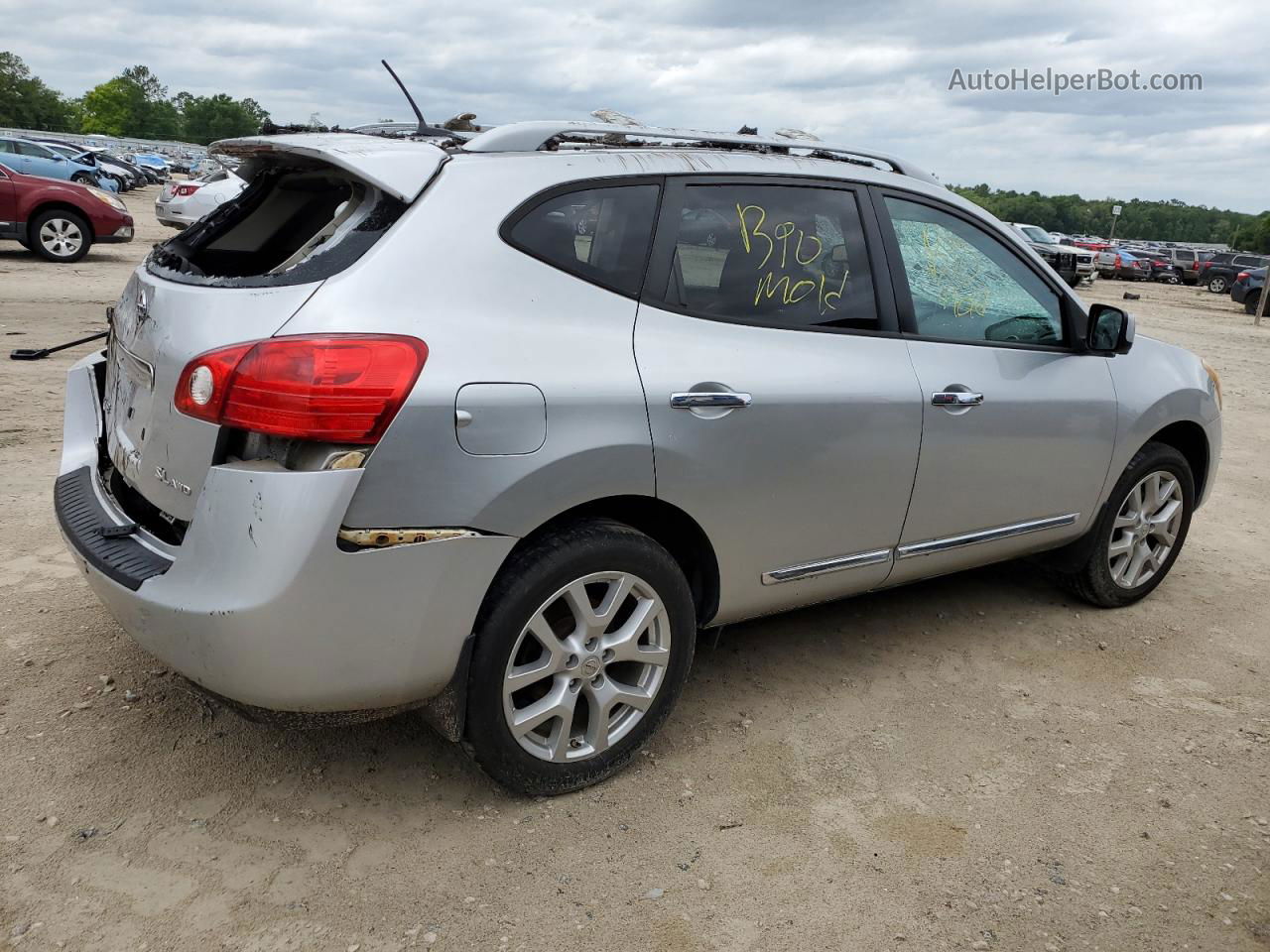 2012 Nissan Rogue S Silver vin: JN8AS5MV6CW367685