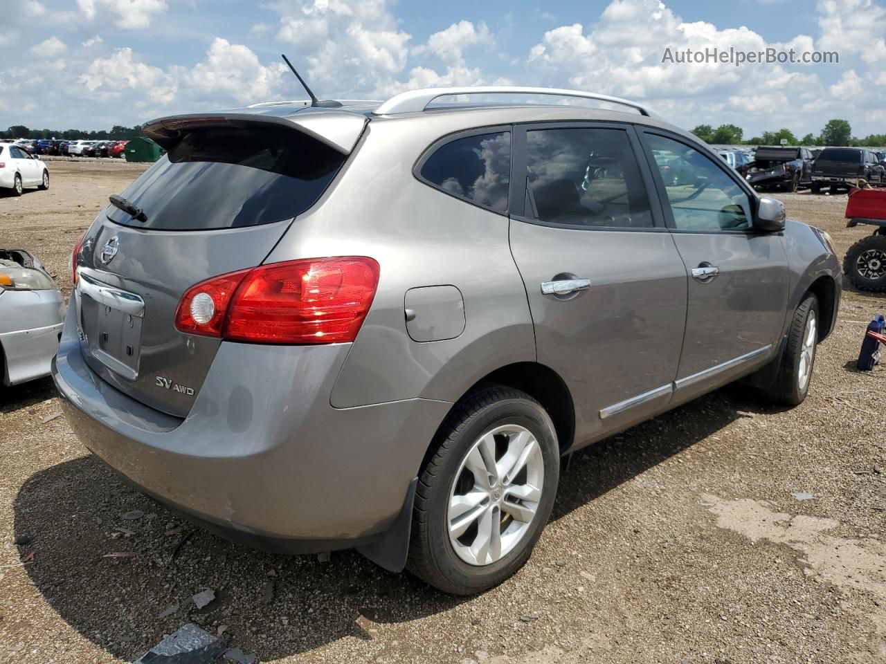 2012 Nissan Rogue S Серый vin: JN8AS5MV6CW388763