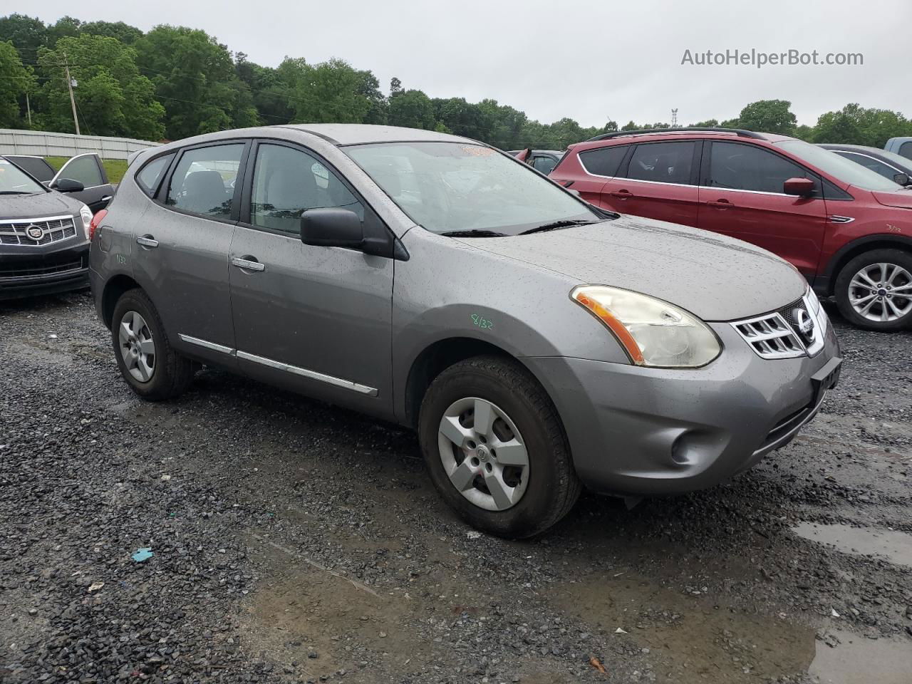 2012 Nissan Rogue S Silver vin: JN8AS5MV6CW393395