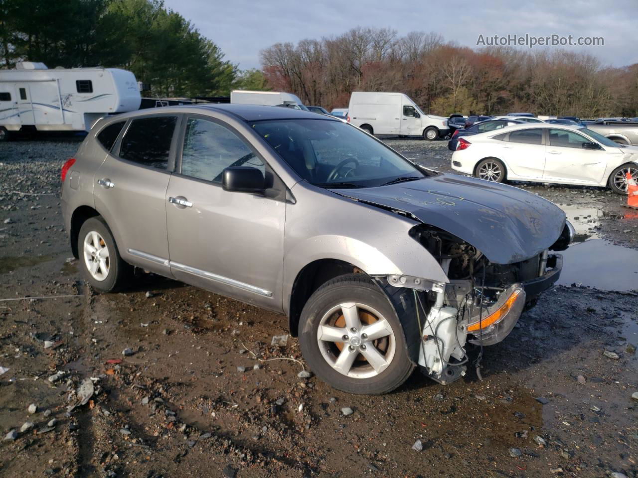 2012 Nissan Rogue S Beige vin: JN8AS5MV6CW397768