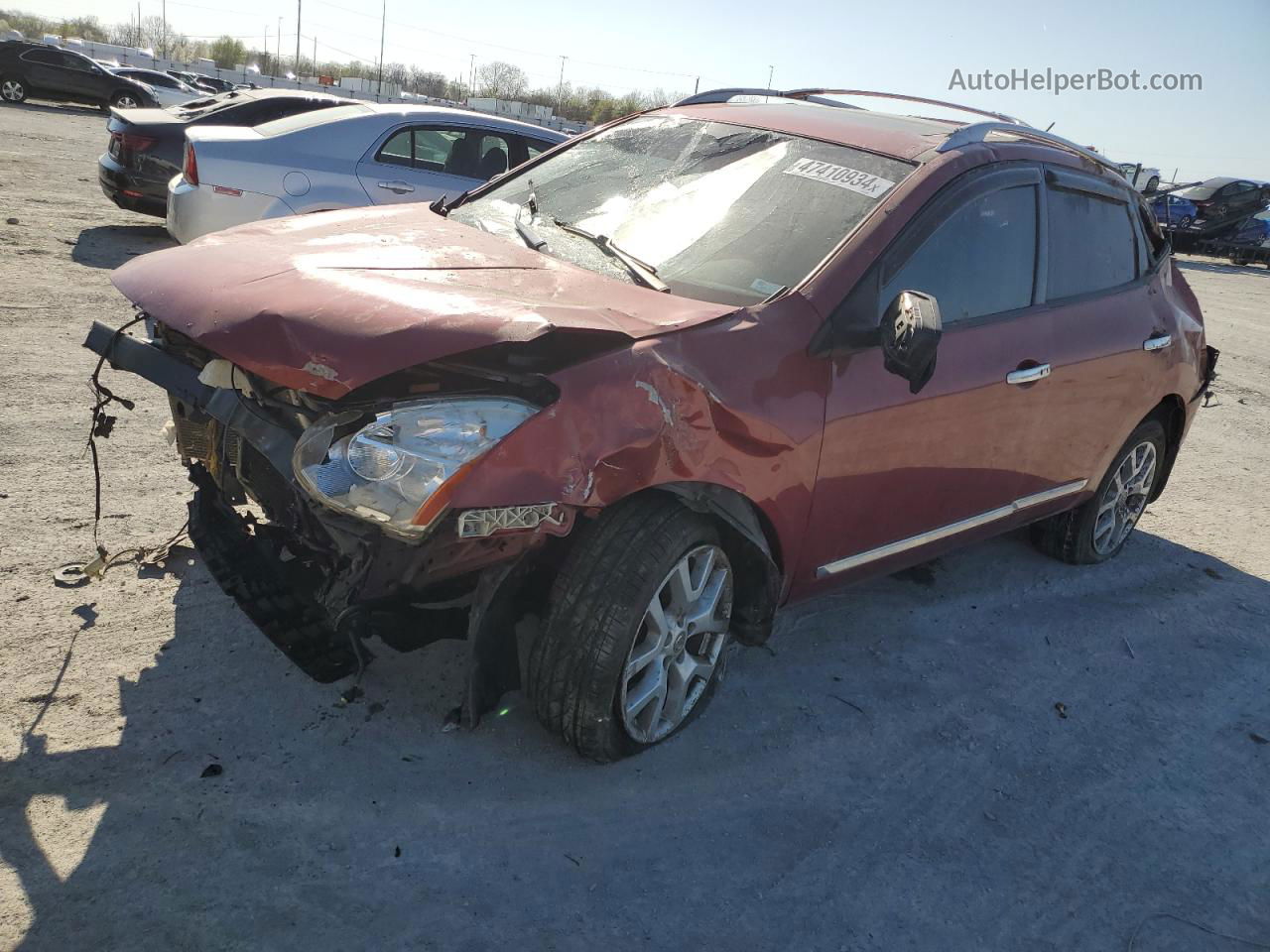 2012 Nissan Rogue S Red vin: JN8AS5MV6CW405366