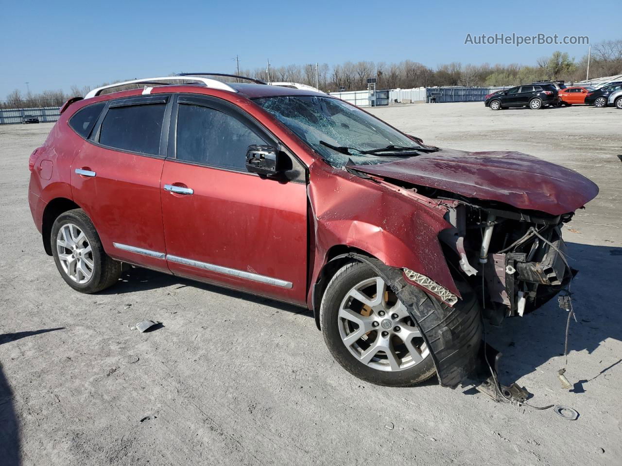 2012 Nissan Rogue S Красный vin: JN8AS5MV6CW405366