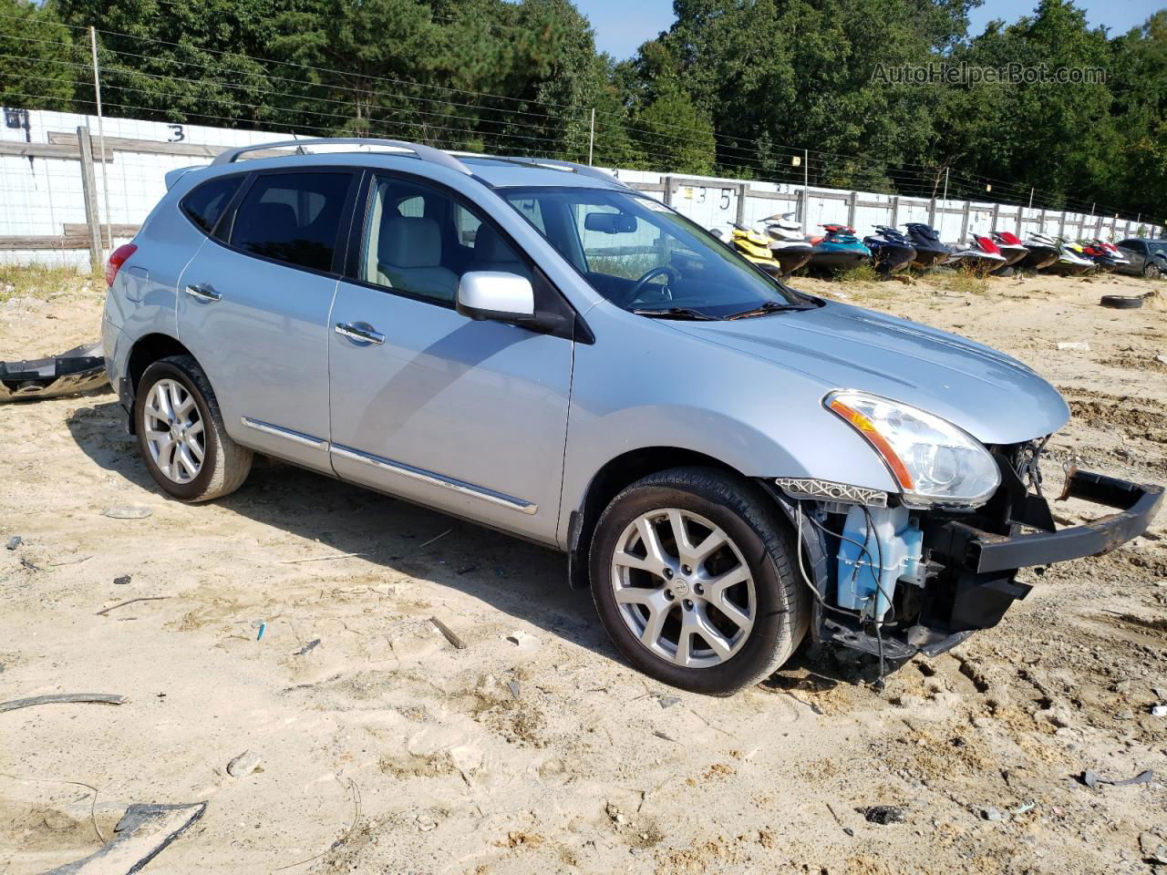 2012 Nissan Rogue S Silver vin: JN8AS5MV6CW416206