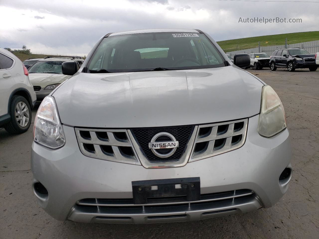 2012 Nissan Rogue S Silver vin: JN8AS5MV6CW702234