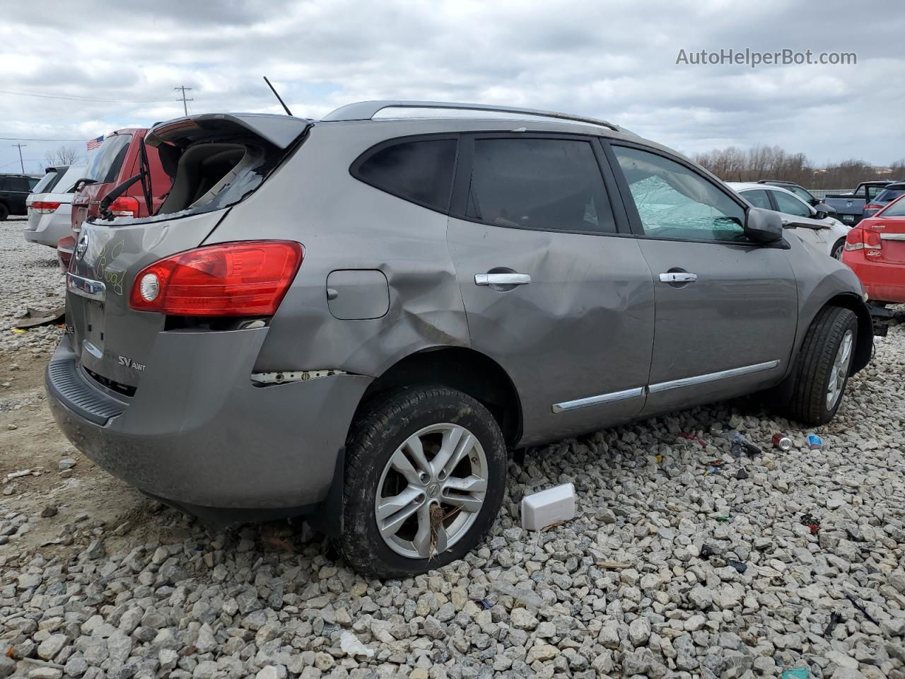 2012 Nissan Rogue S Gray vin: JN8AS5MV6CW707854