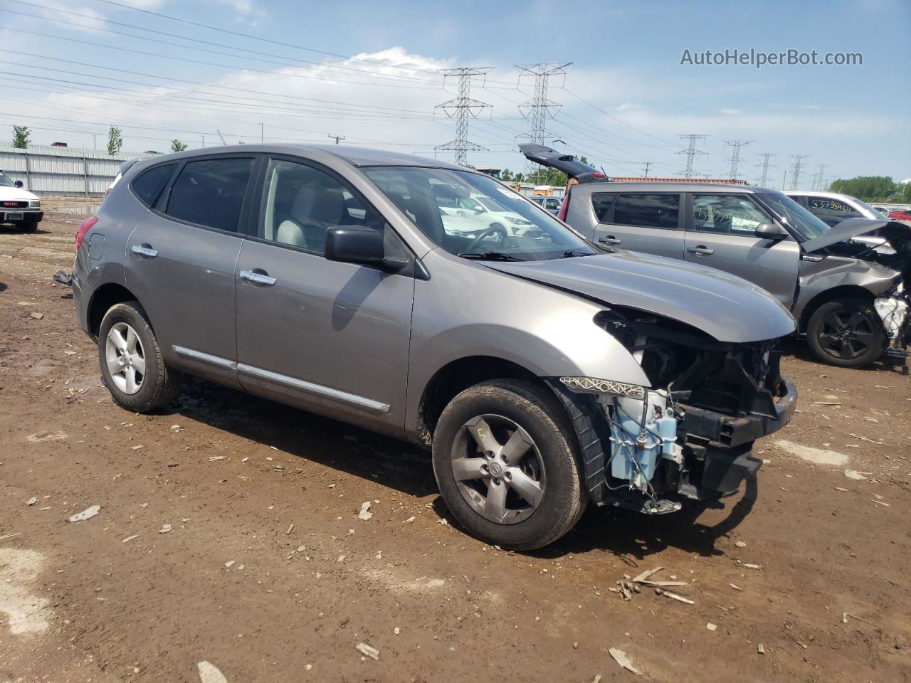 2012 Nissan Rogue S Silver vin: JN8AS5MV6CW718420