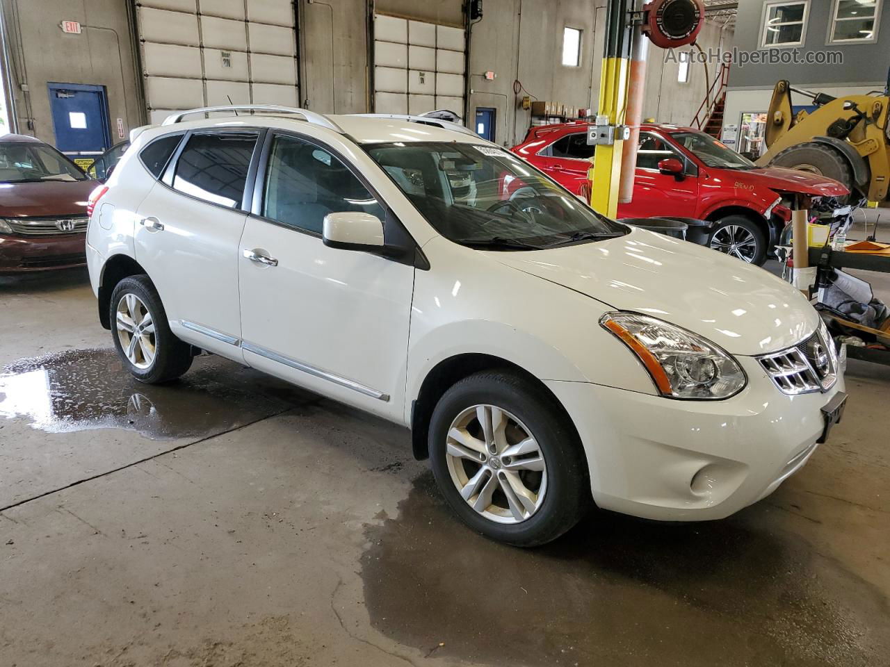 2012 Nissan Rogue S White vin: JN8AS5MV7CW354167