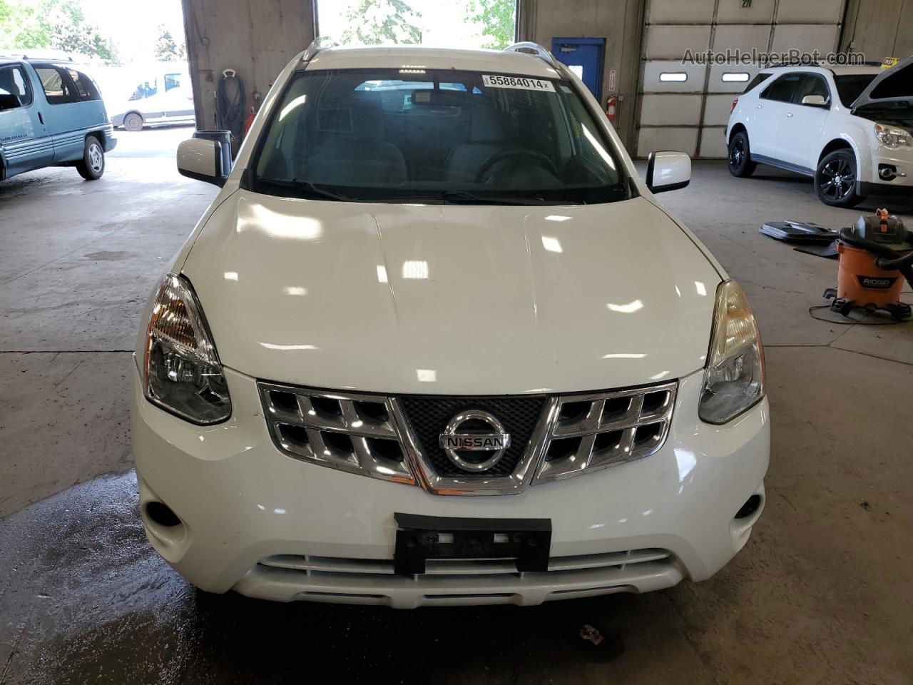 2012 Nissan Rogue S White vin: JN8AS5MV7CW354167