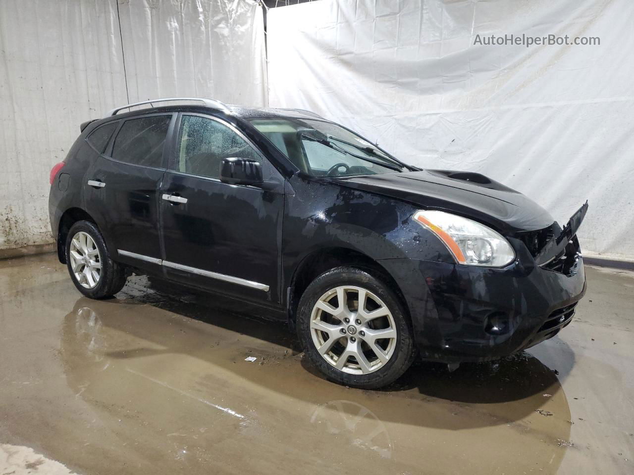 2012 Nissan Rogue S Черный vin: JN8AS5MV7CW354816