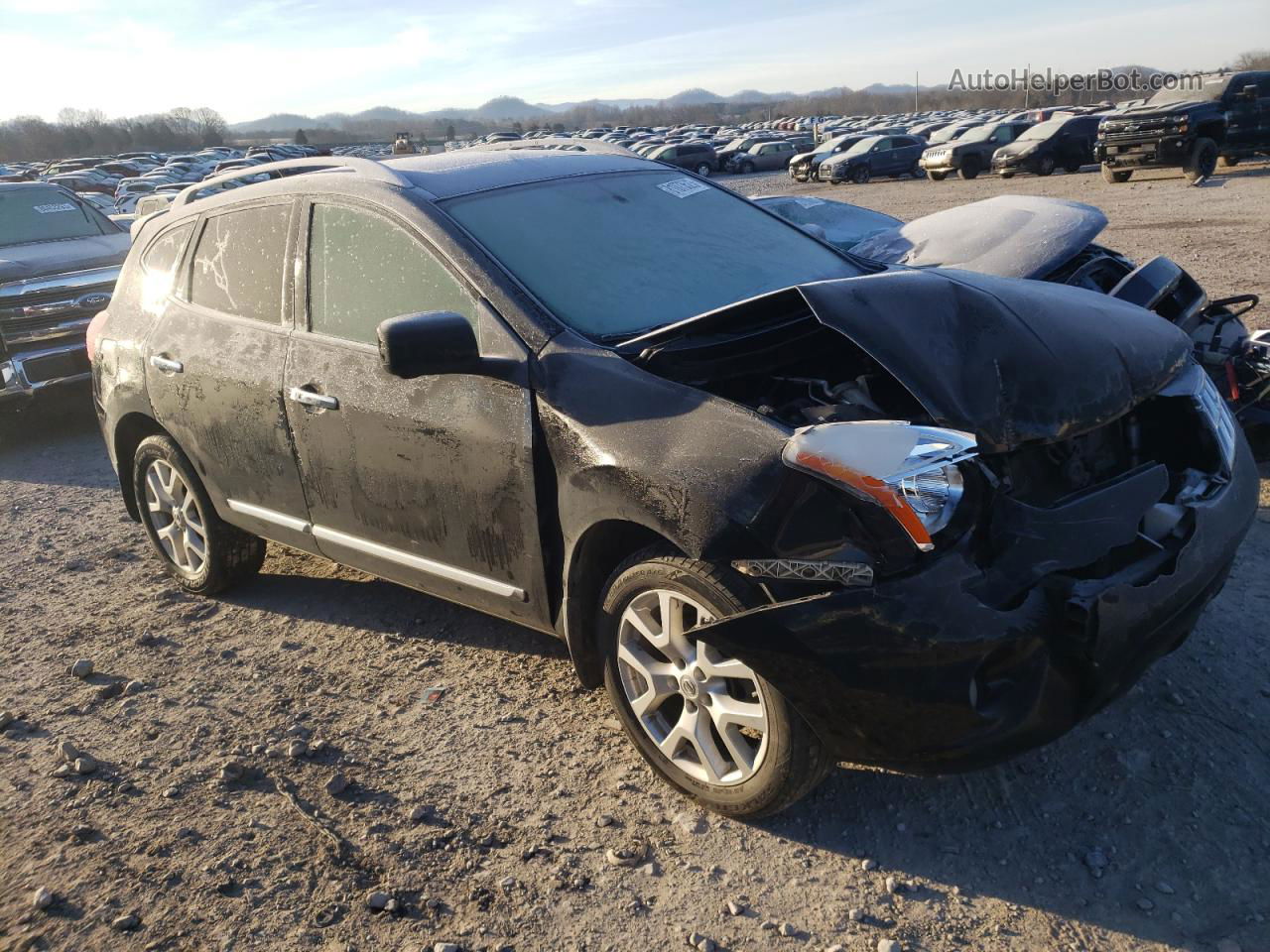 2012 Nissan Rogue S Black vin: JN8AS5MV7CW368571