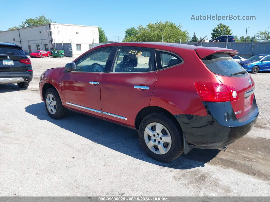 2012 Nissan Rogue S Red vin: JN8AS5MV7CW375830