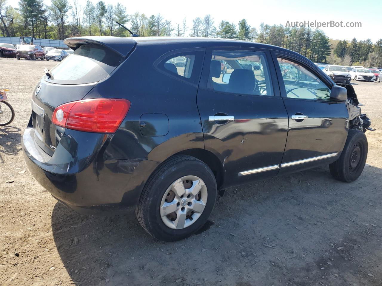 2012 Nissan Rogue S Black vin: JN8AS5MV7CW388934