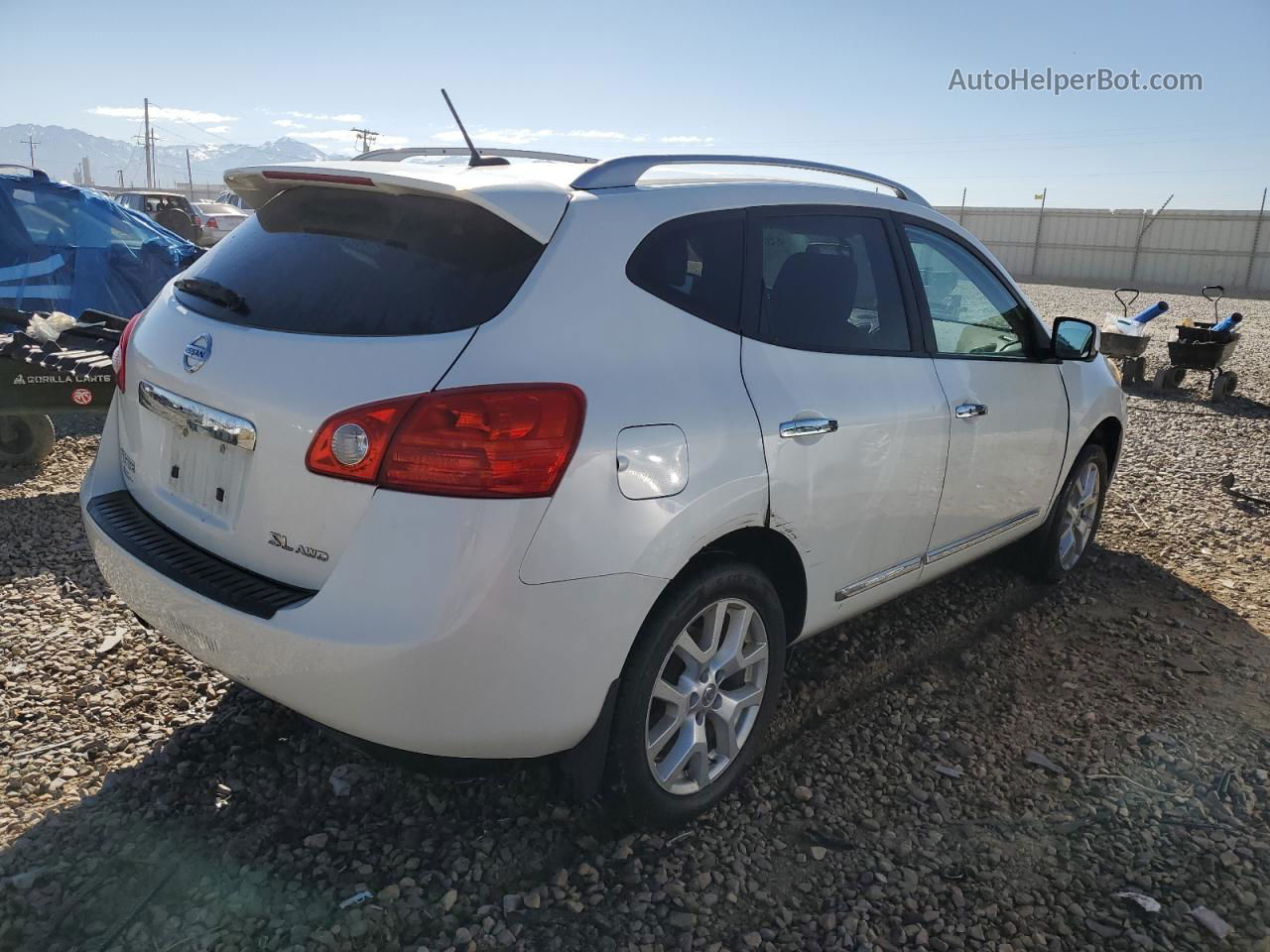 2012 Nissan Rogue S White vin: JN8AS5MV7CW389288