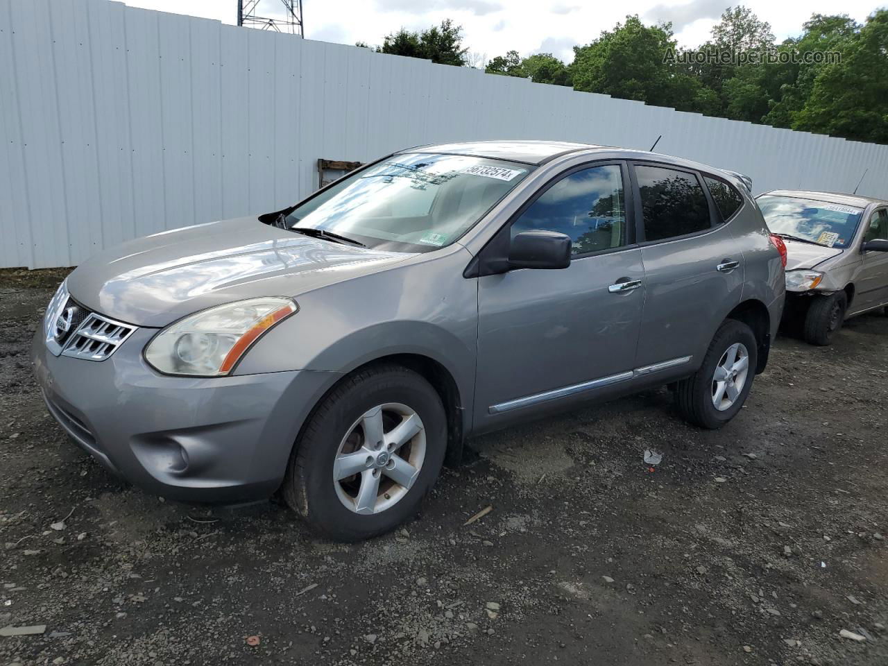 2012 Nissan Rogue S Silver vin: JN8AS5MV7CW395026