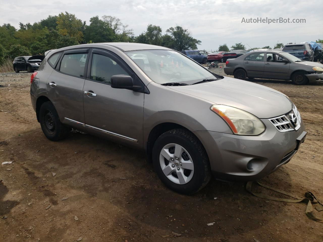 2012 Nissan Rogue S Серый vin: JN8AS5MV8CW371785