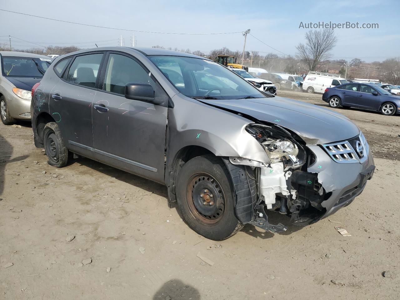 2012 Nissan Rogue S Gray vin: JN8AS5MV8CW372225