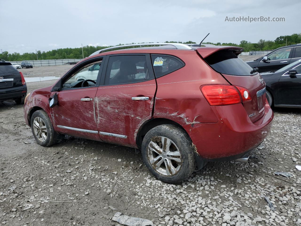 2012 Nissan Rogue S Red vin: JN8AS5MV8CW397898