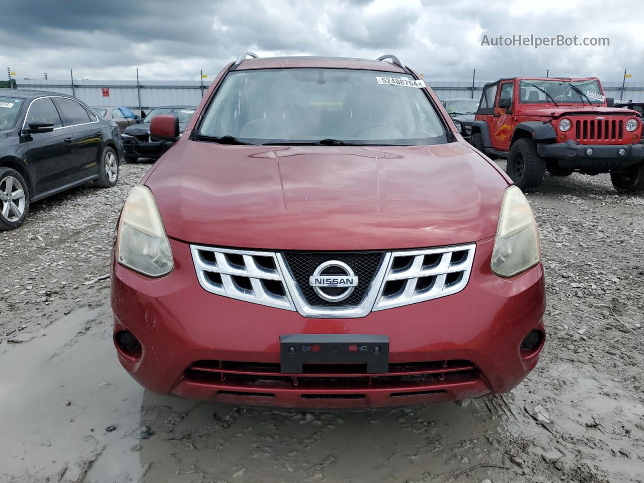 2012 Nissan Rogue S Red vin: JN8AS5MV8CW397898