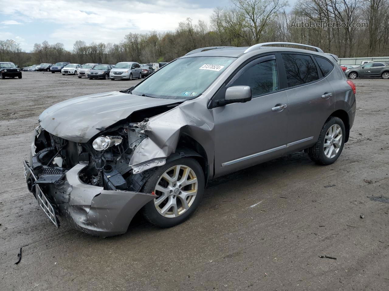 2012 Nissan Rogue S Charcoal vin: JN8AS5MV8CW405109