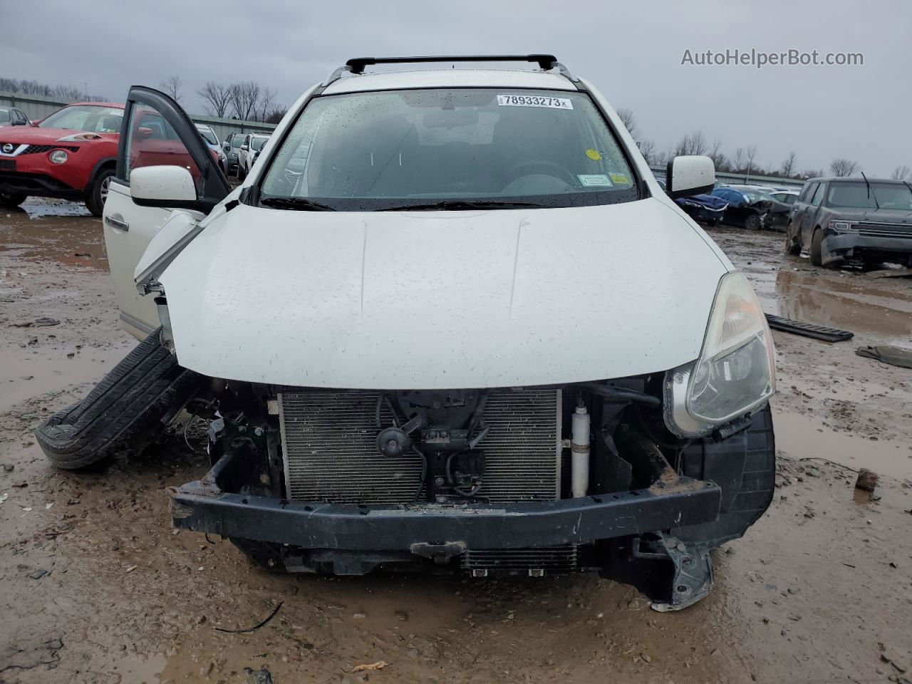 2012 Nissan Rogue S White vin: JN8AS5MV9CW355093